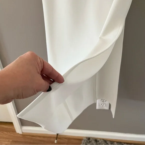 BEC & BRIDGE Ivory Iris V-Neck Stretchy Midi Dress Size 8 - Picture 12 of 15